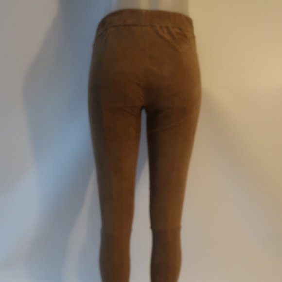 Womens Shari's Place Tan Elastic Waist Pull-On Suede Pants 38 US/S * - Picture 7 of 13